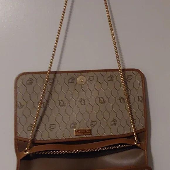 Christian Dior Signature Honeycomb Monogram Purse With Original Chain Strap - Picture 11 of 16